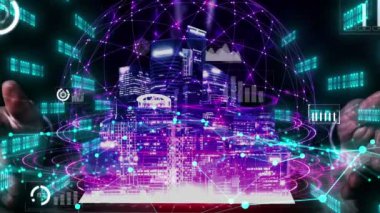 İnternet Ağı kavramsal 5G İletişim Teknolojisi