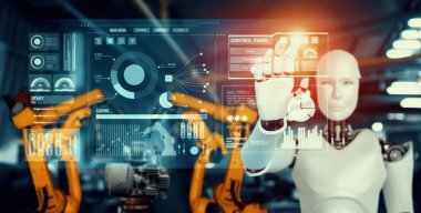 Mekanize endüstri robotu ve robot silahları fabrika üretiminde kullanılacak. .