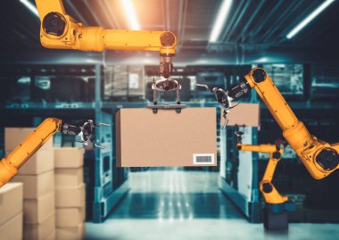 Yenilikçi depo ve fabrika dijital teknolojisi için akıllı robot kol sistemi