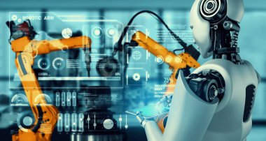 Mekanize endüstri robotu ve robot silahları fabrika üretiminde kullanılacak. .