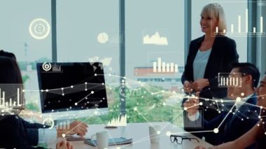 Teknolojiyi analiz eden iş verilerinin yaratıcı görüntüsü