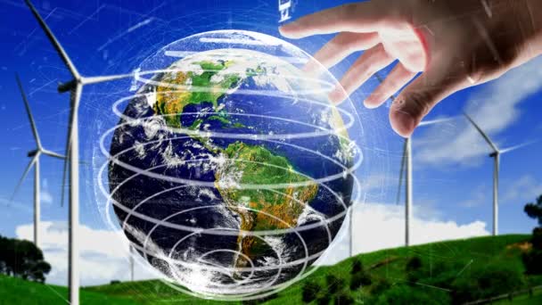Conservación ambiental conceptual y desarrollo sostenible de ESG — Vídeo de stock