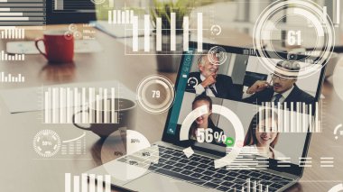 İş adamları ve finans şirketlerinin yaratıcı görüntüsü