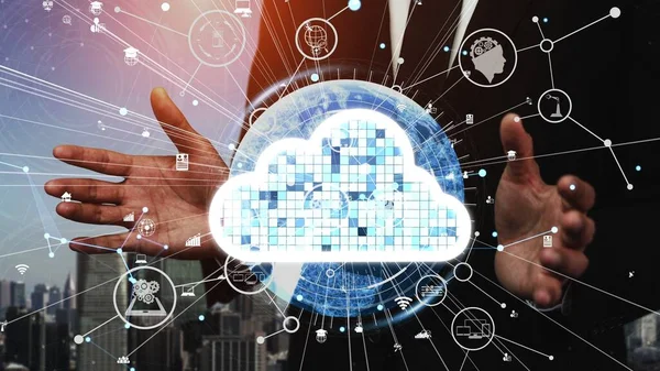 Konzeptionelles Cloud Computing und Datenspeichertechnologie für zukünftige Innovationen — Stockfoto