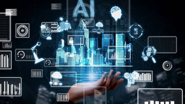 AI Öğrenme ve Yapay Zeka kavramsal .