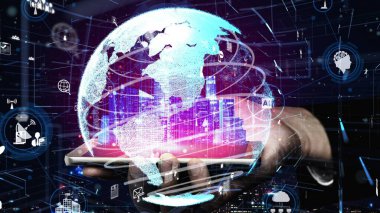 İnternet Ağı kavramsal 5G İletişim Teknolojisi