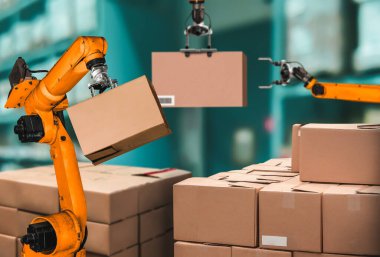 Yenilikçi depo ve fabrika dijital teknolojisi için akıllı robot kol sistemi