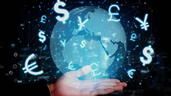 Cambio de divisas Global Financiación de dinero extranjero Conceptual — Foto de Stock