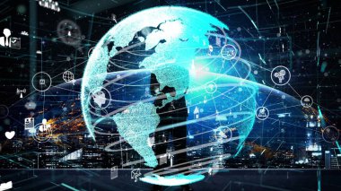 İnternet Ağı kavramsal 5G İletişim Teknolojisi