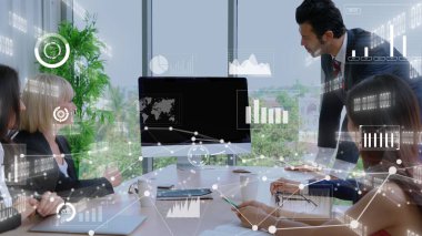 Teknolojiyi analiz eden iş verilerinin yaratıcı görüntüsü