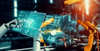 Mekanize endüstri robotu ve robot silahları fabrika üretiminde kullanılacak. .