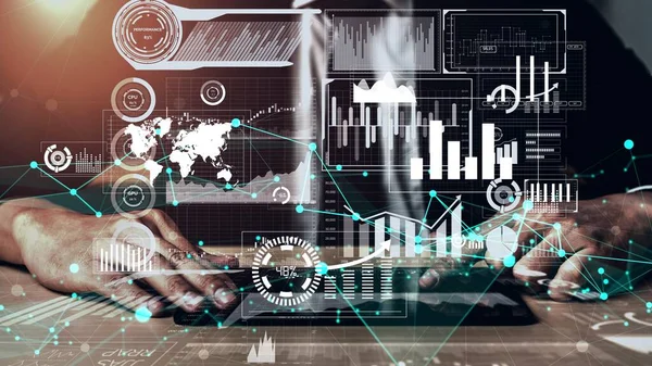 Konceptuel forretningstavle til analyse af finansielle data - Stock-foto