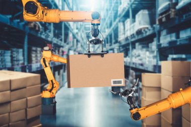 Yenilikçi depo ve fabrika dijital teknolojisi için akıllı robot kol sistemi