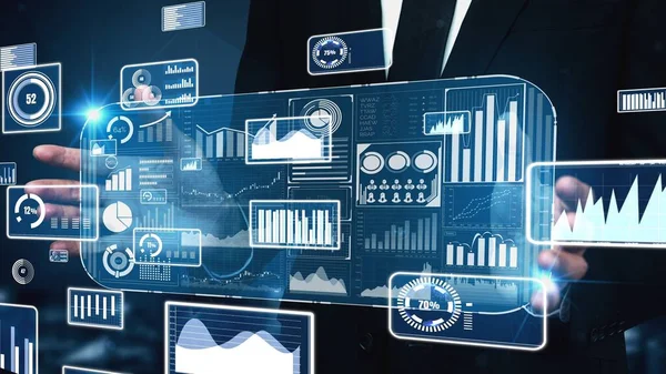 Big Data Technology for Business Finance konceptuelle. - Stock-foto