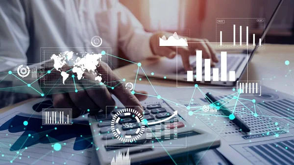 Conceptual business dashboard for financial data analysis