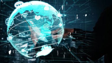 Sosyal medya ve insanlar ağ teknolojisi kavramsal