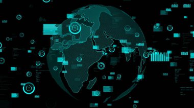 Akıllı iş verileri analitik teknoloji görselleştirici soyut
