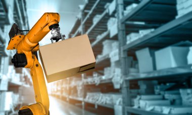 Yenilikçi depo ve fabrika dijital teknolojisi için akıllı robot kol sistemi