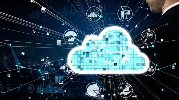 Tecnología conceptual de computación en nube y almacenamiento de datos para la innovación futura —  Fotos de Stock