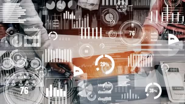 Tecnologia Big Data para Finanças de Empresas conceitual . — Vídeo de Stock