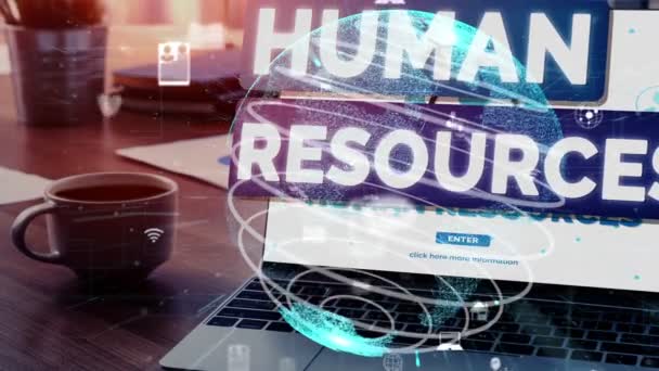 Konceptuální sítě lidských zdrojů a lidí — Stock video