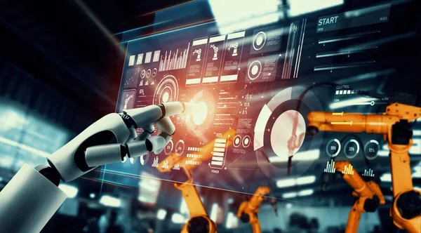 Mekanize endüstri robotu ve robot silahları fabrika üretiminde kullanılacak. .