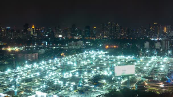 Paysage urbain et chantier de construction dans la métropole vue panoramique — Video