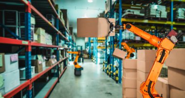 Yenilikçi depo ve fabrika dijital teknolojisi için akıllı robot kol sistemi