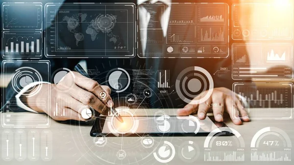 Business Intelligence Technologie und Big Data analytische Mischmedien — Stockfoto
