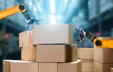 Yenilikçi depo ve fabrika dijital teknolojisi için akıllı robot kol sistemi