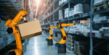 Yenilikçi depo ve fabrika dijital teknolojisi için akıllı robot kol sistemi