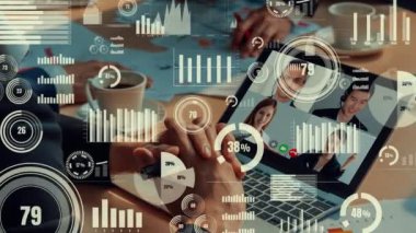 Şirket personeli toplantısındaki iş adamlarının yaratıcı görüntüsü