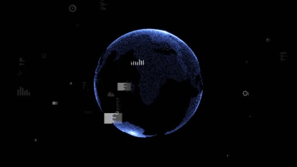 Visionary business dashboard for financial data analysis — Stock video