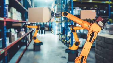 Yenilikçi depo ve fabrika dijital teknolojisi için akıllı robot kol sistemi