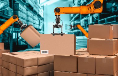 Yenilikçi depo ve fabrika dijital teknolojisi için akıllı robot kol sistemi