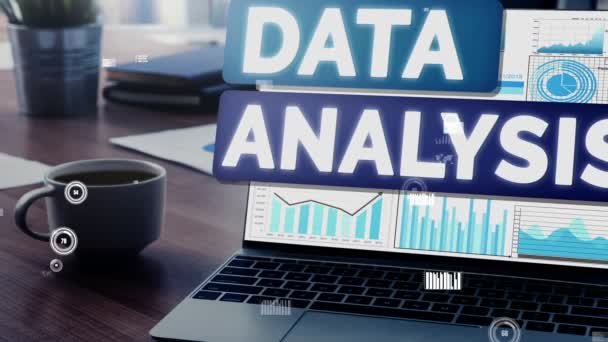 Análisis de datos para empresas y finanzas conceptual — Vídeos de Stock