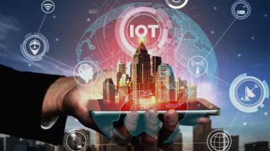 İnternet Ağı kavramsal 5G İletişim Teknolojisi