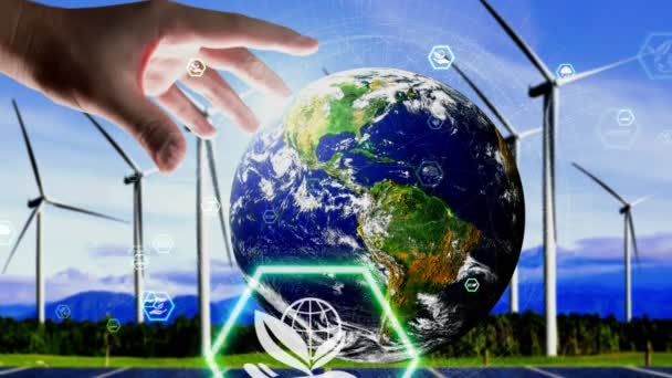 Koncepční ochrana životního prostředí a udržitelný rozvoj ESG — Stock video