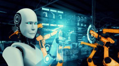 Mekanize endüstri robotu ve robot silahları fabrika üretiminde kullanılacak. .