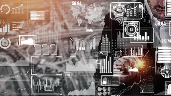 Big Data Technology for Business Finance konceptuelle . - Stock-foto