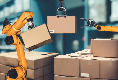Yenilikçi depo ve fabrika dijital teknolojisi için akıllı robot kol sistemi