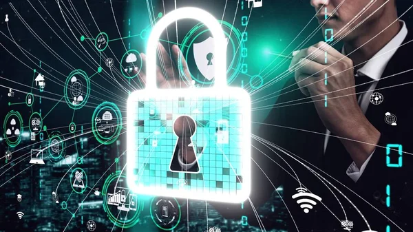 Technologie de cryptage de la cybersécurité pour protéger la confidentialité des données conceptuelles — Photo
