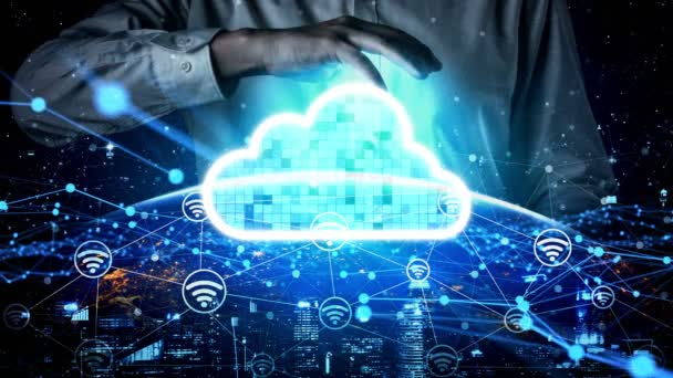 Cloud computing conceptuel et technologie de stockage de données pour l'innovation future — Video