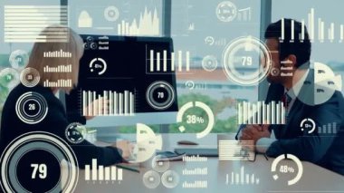 Teknolojiyi analiz eden iş verilerinin yaratıcı görüntüsü