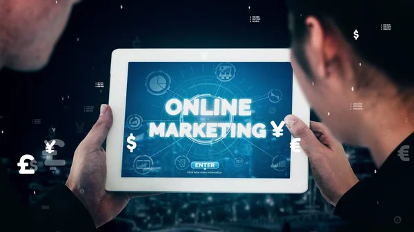 A digitális technológia marketingje Üzleti koncepció — Stock Fotó