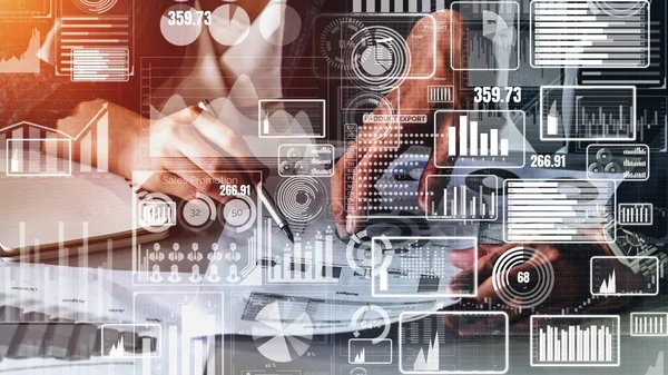 Konceptuel forretningstavle til analyse af finansielle data - Stock-foto