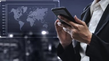 İş zekası teknolojisi ve büyük veri analitik karışık medya