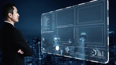 İş zekası teknolojisi ve büyük veri analitik karışık medya