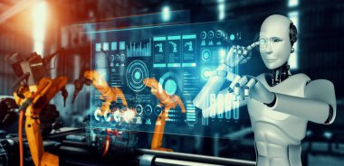 Mekanize endüstri robotu ve robot silahları fabrika üretiminde kullanılacak. .