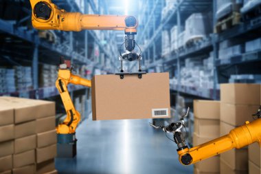 Yenilikçi depo ve fabrika dijital teknolojisi için akıllı robot kol sistemi